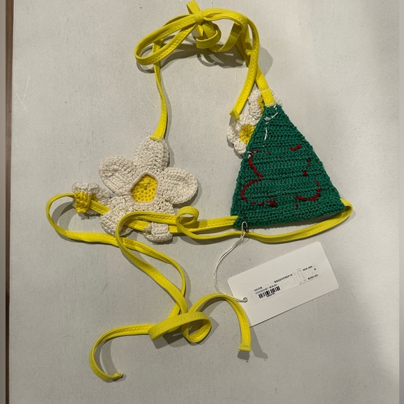 NWT ~ GCDS Multicolor Crochet Daisy Bikini - Picture 7 of 9